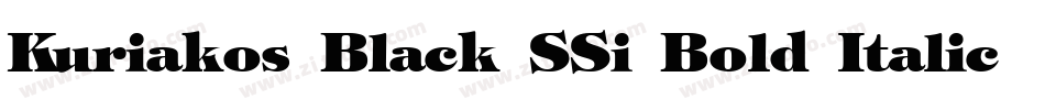 Kuriakos Black SSi Bold Italic字体转换